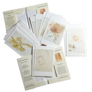 Lot of 20 Leonardo da Vinci postcards set of 20 postcards with envelopes